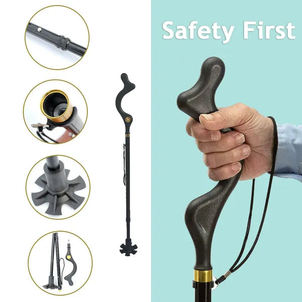 Kynvlo™ Ergonomic Adjustable Posture Cane – Walk Tall & Confident Again New