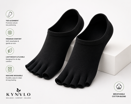 Kynvlo Toe Alignment Socks | 5 Toe Separator, Men & Women